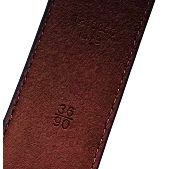 Brown Leather Chaps Belt With Silver Buckle 36/90 Mens Classic Style - Picture 3 of 6